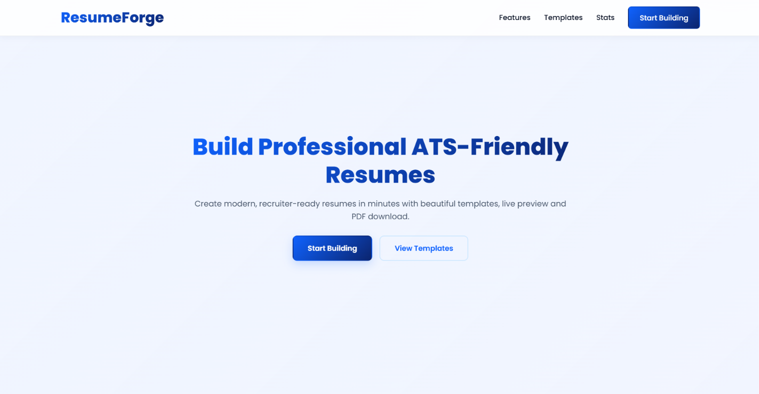 Resume Forge App Screenshot